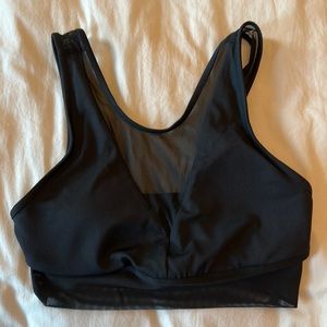 Alo mesh v-neck cropped top